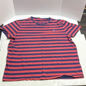 Polo Ralph Lauren Red and Navy Striped Tee
